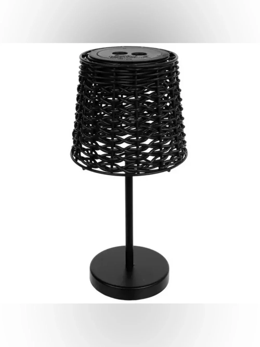 Black Basket Weave Table Lamp